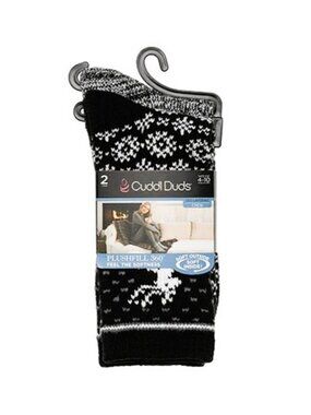 Cuddl Duds 2 Pair Plushfill Crew Socks